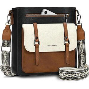 Women’s Black Brown Beige Waterproof Crossbody Shoulder Leather bags
